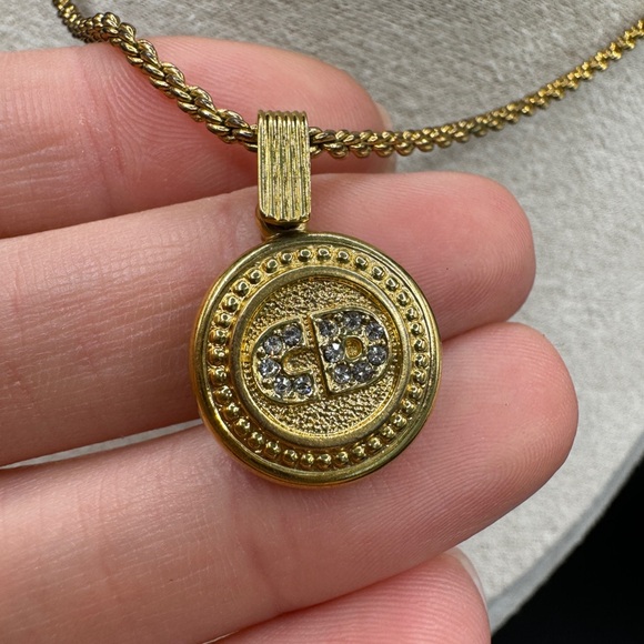 LOT 1569 18K gold plated Christian Dior vintage necklace - Picture 4 of 9